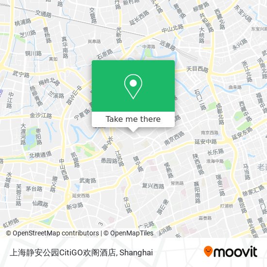 上海静安公园CitiGO欢阁酒店 map