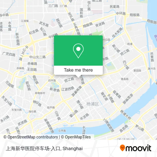 上海新华医院停车场-入口 map
