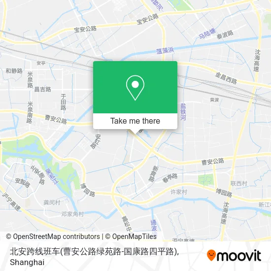 北安跨线班车(曹安公路绿苑路-国康路四平路) map