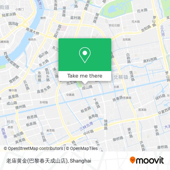 老庙黄金(巴黎春天成山店) map