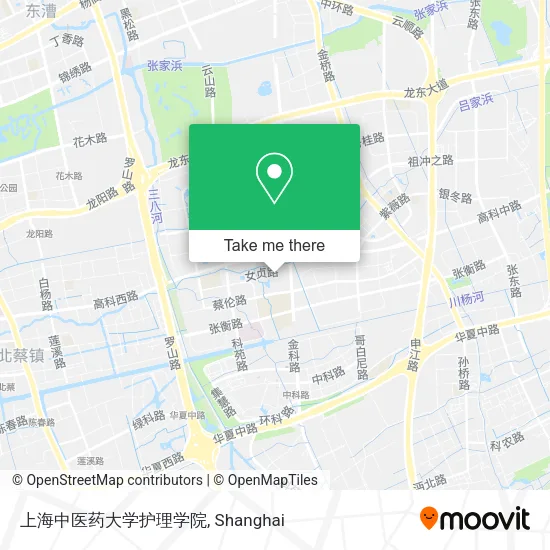 上海中医药大学护理学院 map