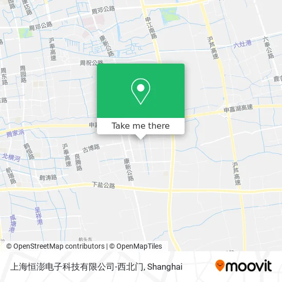 上海恒澎电子科技有限公司-西北门 map