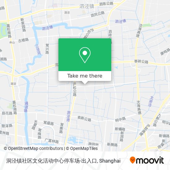 洞泾镇社区文化活动中心停车场-出入口 map