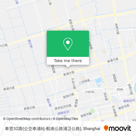 奉贤32路(公交奉浦站-航南公路浦卫公路) map