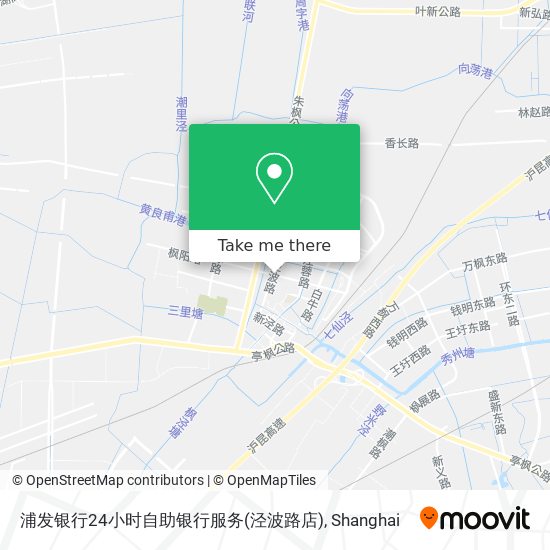 浦发银行24小时自助银行服务(泾波路店) map