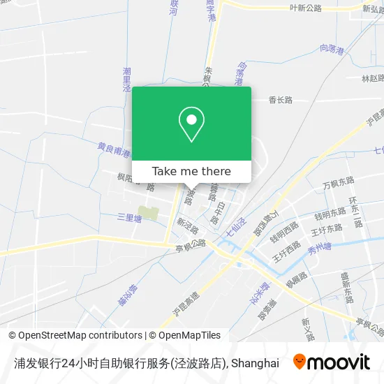 浦发银行24小时自助银行服务(泾波路店) map