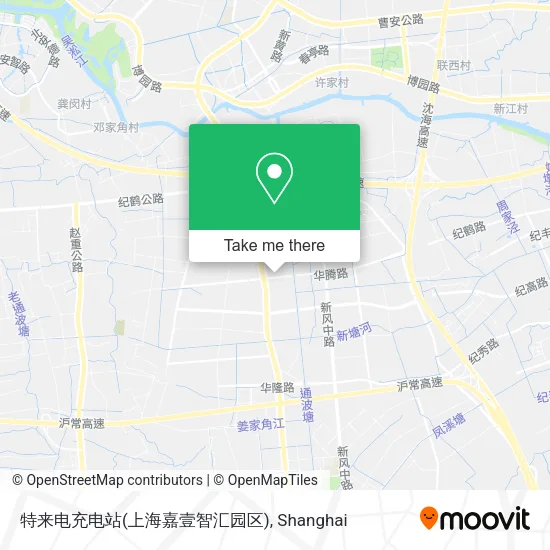 特来电充电站(上海嘉壹智汇园区) map