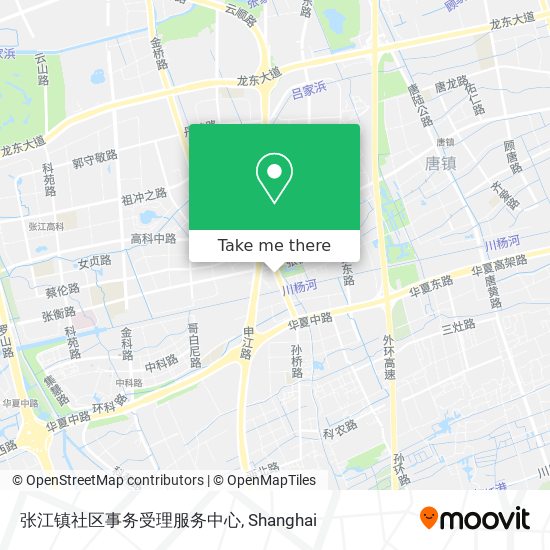 张江镇社区事务受理服务中心 map