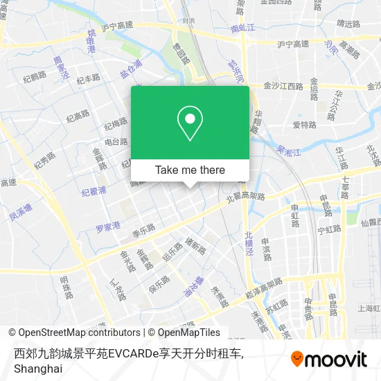 西郊九韵城景平苑EVCARDe享天开分时租车 map