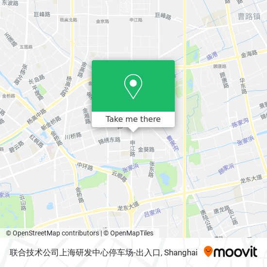 联合技术公司上海研发中心停车场-出入口 map