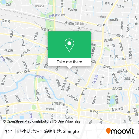 祁连山路生活垃圾压缩收集站 map