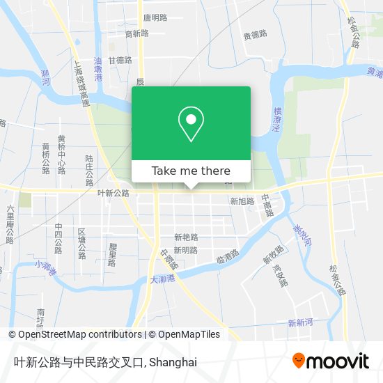 叶新公路与中民路交叉口 map