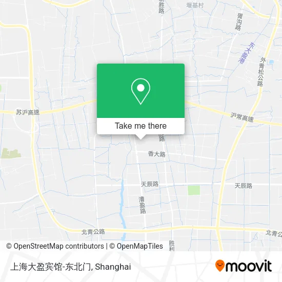 上海大盈宾馆-东北门 map