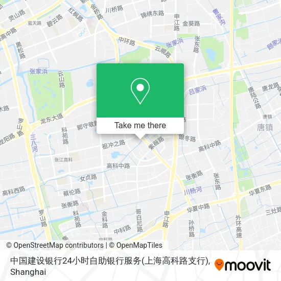 中国建设银行24小时自助银行服务(上海高科路支行) map