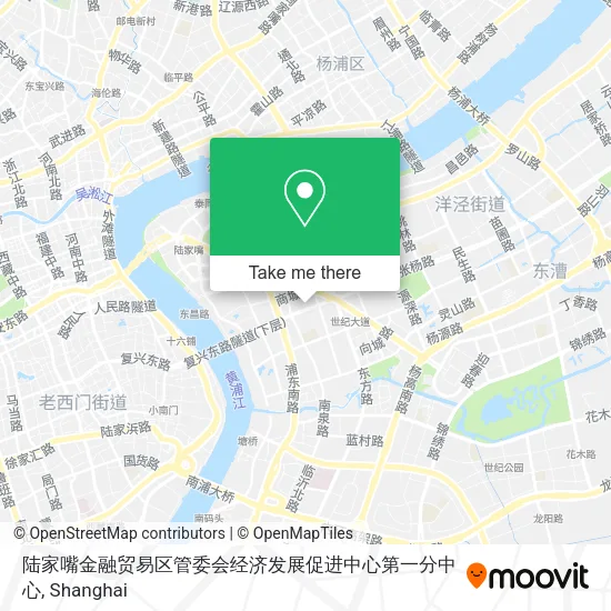 陆家嘴金融贸易区管委会经济发展促进中心第一分中心 map