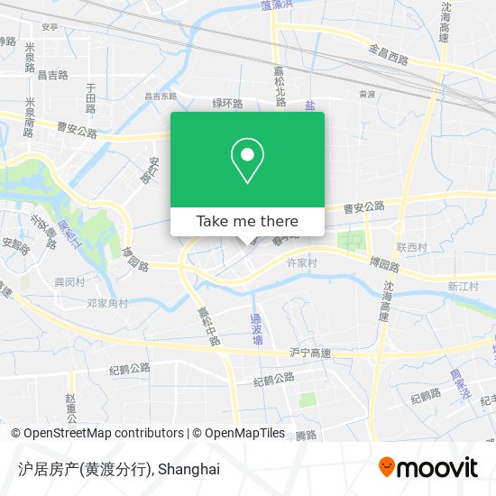 沪居房产(黄渡分行) map