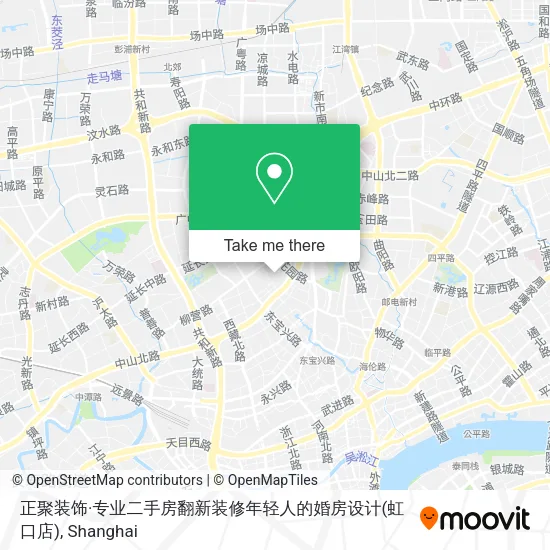 正聚装饰·专业二手房翻新装修年轻人的婚房设计(虹口店) map