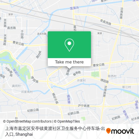 上海市嘉定区安亭镇黄渡社区卫生服务中心停车场-出入口 map