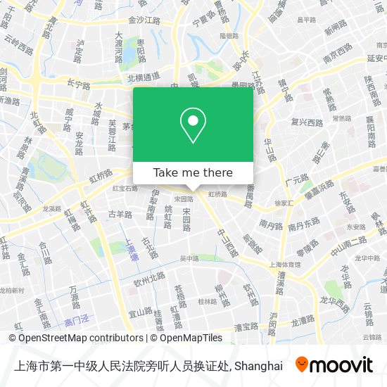 上海市第一中级人民法院旁听人员换证处 map