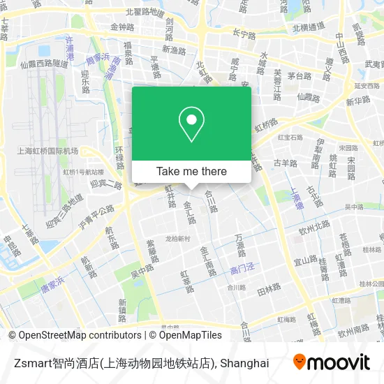 Zsmart智尚酒店(上海动物园地铁站店) map