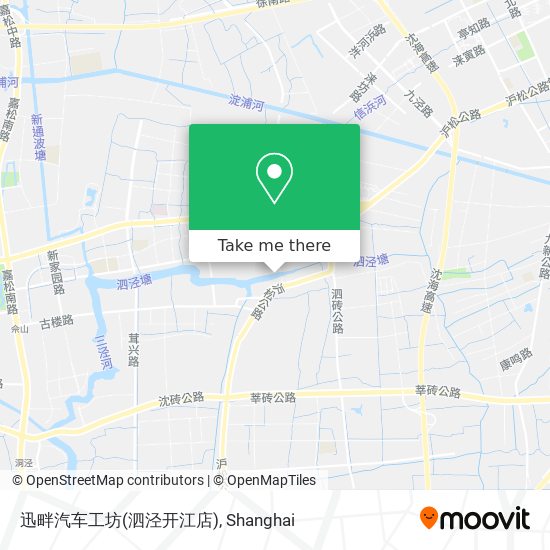 迅畔汽车工坊(泗泾开江店) map