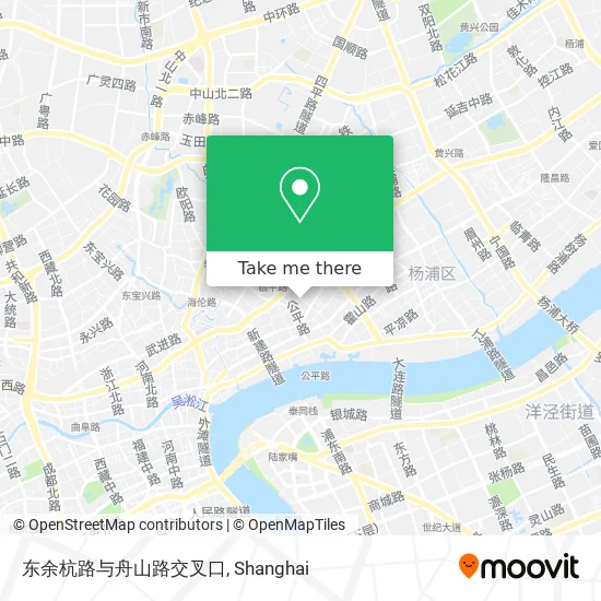 东余杭路与舟山路交叉口 map
