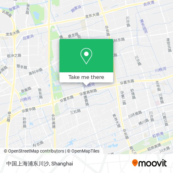 中国上海浦东川沙 map