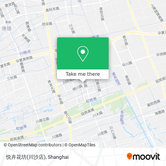 悦卉花坊(川沙店) map