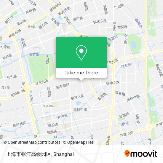 上海市张江高级园区 map