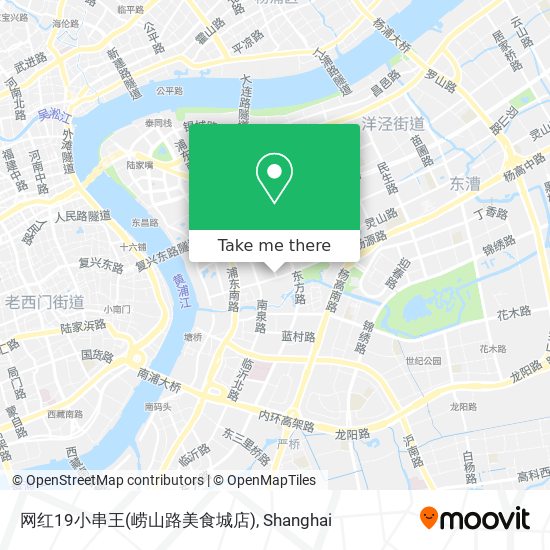 网红19小串王(崂山路美食城店) map