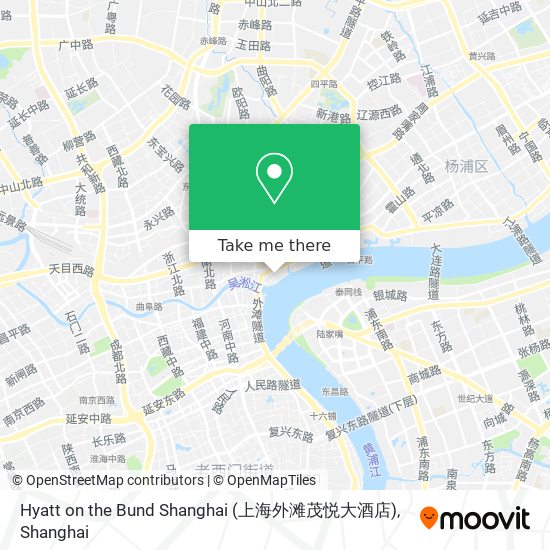Hyatt on the Bund Shanghai (上海外滩茂悦大酒店) map