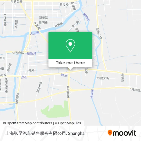 上海弘昆汽车销售服务有限公司 map