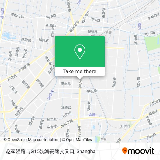 赵家泾路与G15沈海高速交叉口 map