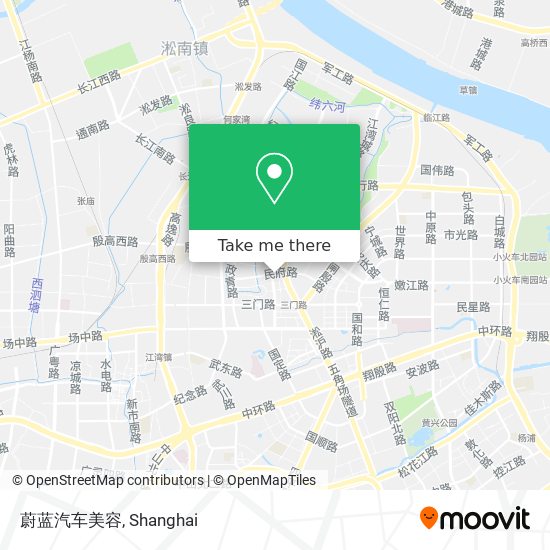 蔚蓝汽车美容 map