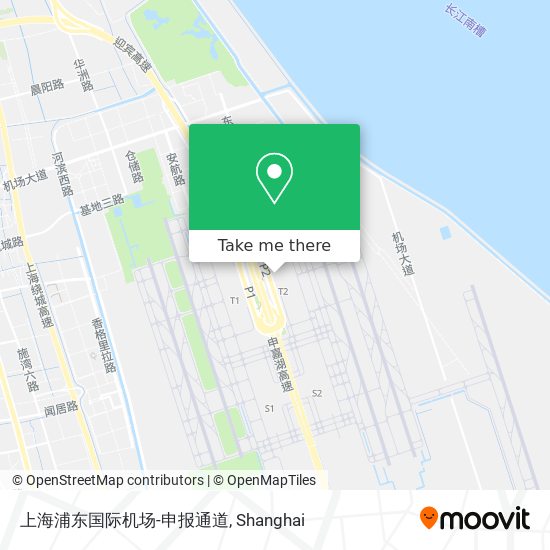 上海浦东国际机场-申报通道 map