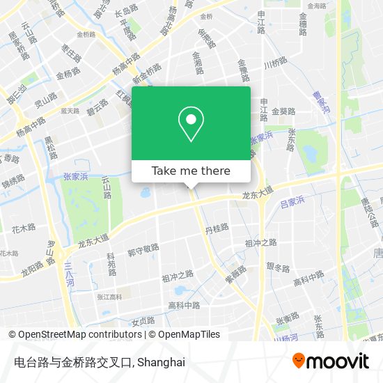 电台路与金桥路交叉口 map