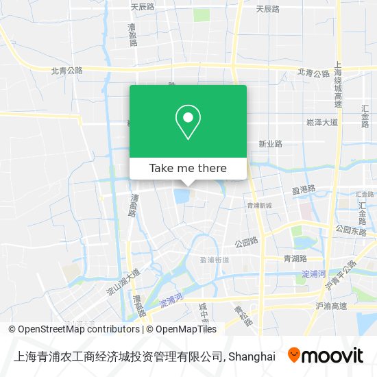 上海青浦农工商经济城投资管理有限公司 map