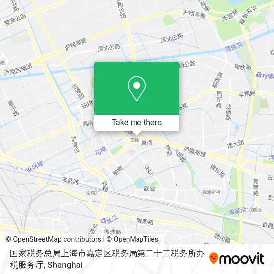 国家税务总局上海市嘉定区税务局第二十二税务所办税服务厅 map