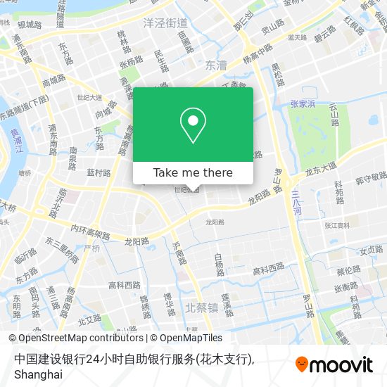 中国建设银行24小时自助银行服务(花木支行) map
