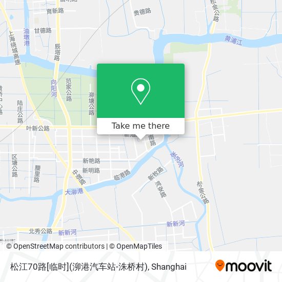 松江70路[临时](泖港汽车站-洙桥村) map