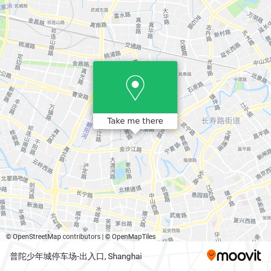 普陀少年城停车场-出入口 map