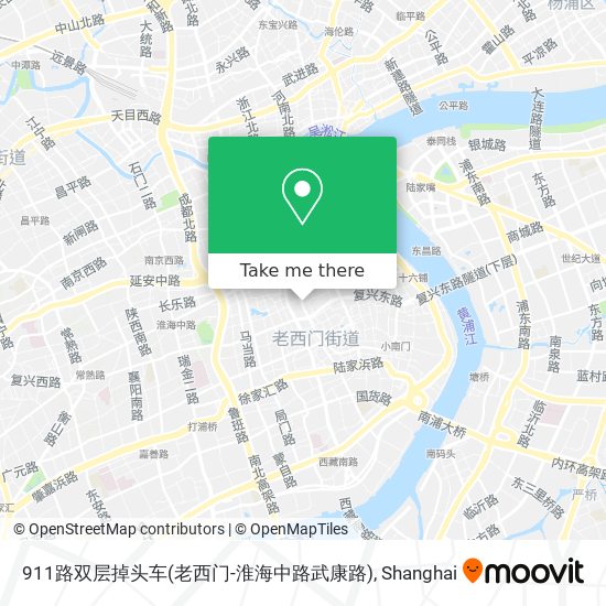 911路双层掉头车(老西门-淮海中路武康路) map