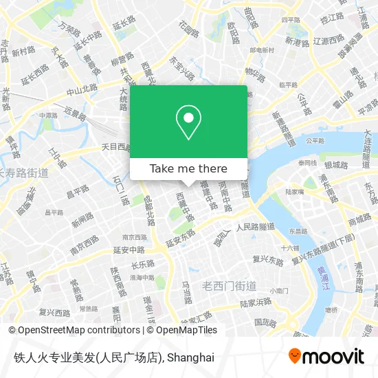 铁人火专业美发(人民广场店) map