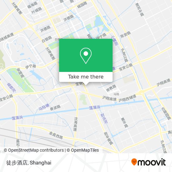 徒步酒店 map