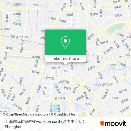 上海国际时尚中心walk on earth(时尚中心店) map