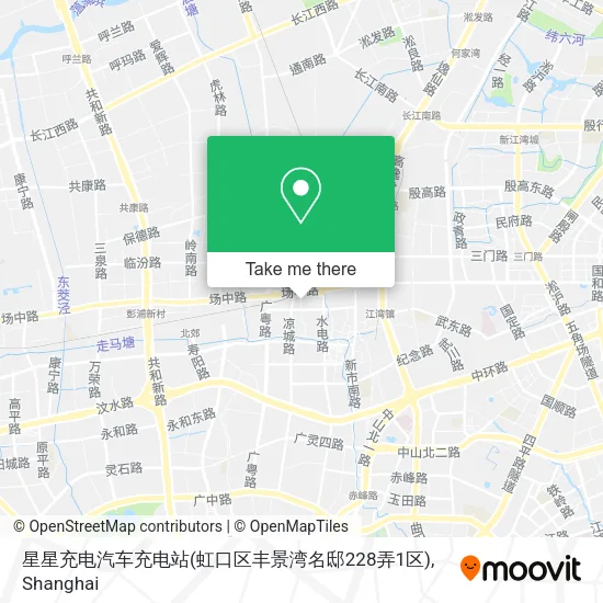 星星充电汽车充电站(虹口区丰景湾名邸228弄1区) map