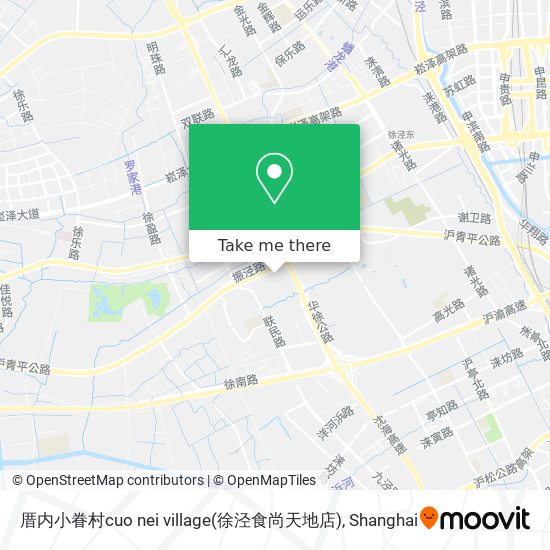 厝内小眷村cuo nei village(徐泾食尚天地店) map