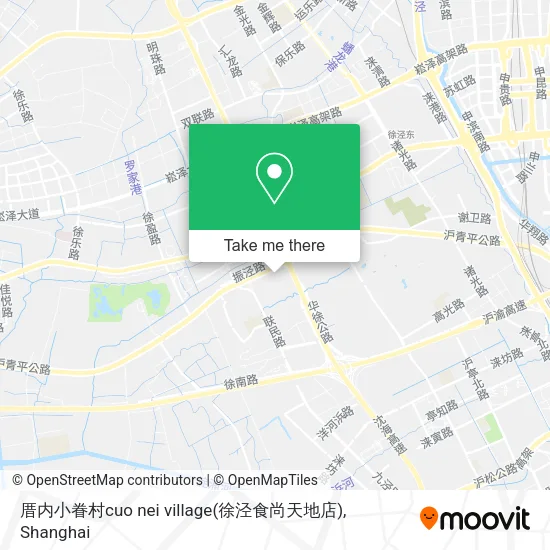 厝内小眷村cuo nei village(徐泾食尚天地店) map