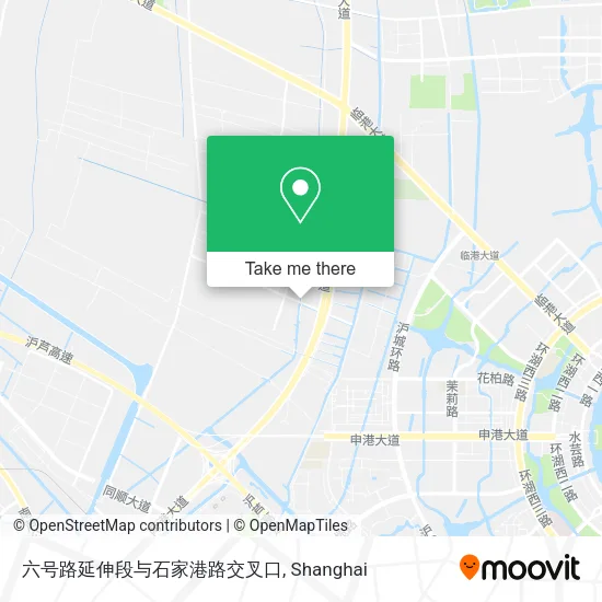 六号路延伸段与石家港路交叉口 map