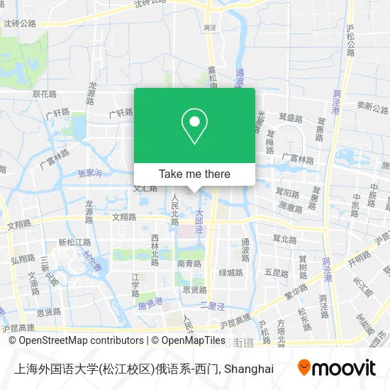 上海外国语大学(松江校区)俄语系-西门 map